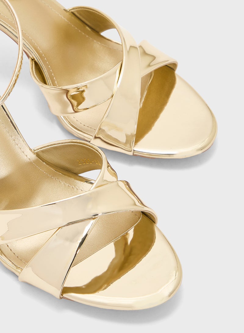 ELLA Heeled Sandal With Crossover  Strap  - Image 4