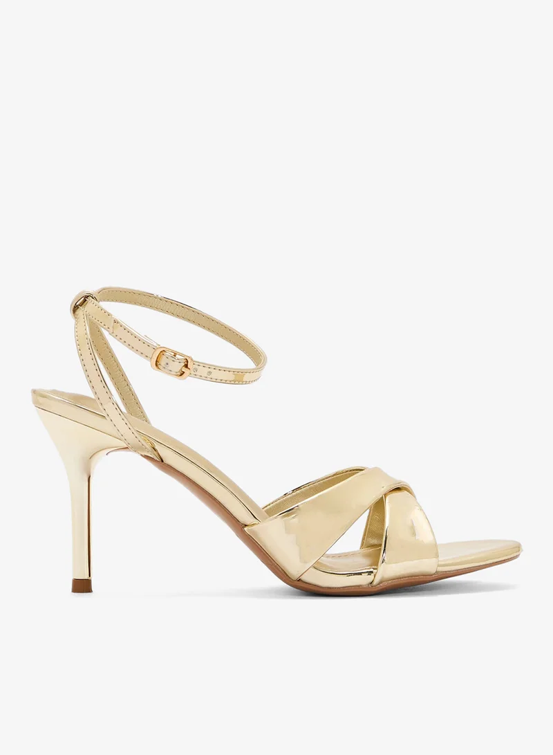 ELLA Heeled Sandal With Crossover  Strap