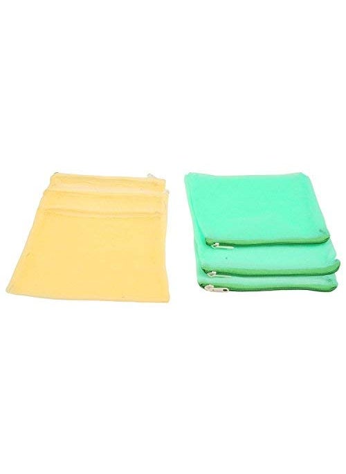 ARISERS One Step Ahead with the device of A Rising Sun ARISERS One Step Ahead with the device of A Rising Sun Plastic MultiPurpose Vegetables Fruits Mesh Fridge Storage Washable Zip Bags Standard Size Multicolour Pack of 9  - Image 3