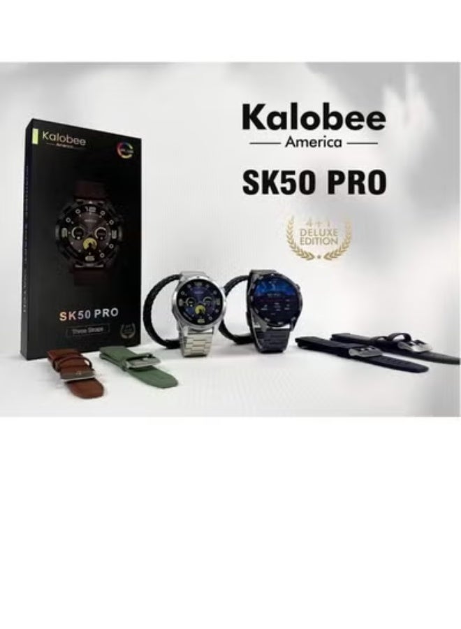 Kalobee SK50 Pro Smart Watch | AMOLED Display, Wireless Charging, 3 Straps + Additional Bracelet, Fitness & Health Tracker with Heart Rate, Sleep & Activity Monitoring, Stylish Multicolor Design – Unisex - Image 3