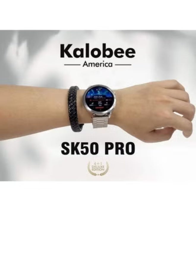 Kalobee SK50 Pro Smart Watch | AMOLED Display, Wireless Charging, 3 Straps + Additional Bracelet, Fitness & Health Tracker with Heart Rate, Sleep & Activity Monitoring, Stylish Multicolor Design – Unisex - Image 4
