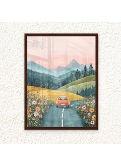 Art Decor Art Decor Framed Fine Art of Kids Mountain Scenery Portrait Colorful Nature-Inspired Print Wall Décor for Playroom Classroom Nursery Kid Bedroom Children Room Gifting  - Image 1