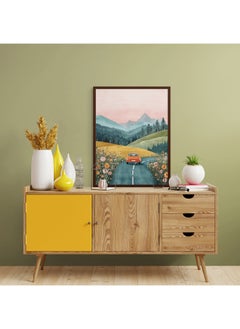 Art Decor Art Decor Framed Fine Art of Kids Mountain Scenery Portrait Colorful Nature-Inspired Print Wall Décor for Playroom Classroom Nursery Kid Bedroom Children Room Gifting  - Image 3