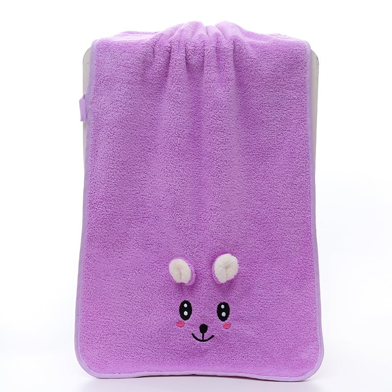 Uber World Bath Towels for Kids, Children, Toddlers, Micro Fiber, Size 100 x 55 CMS, 250 GSM, Pack of 1 - Image 1