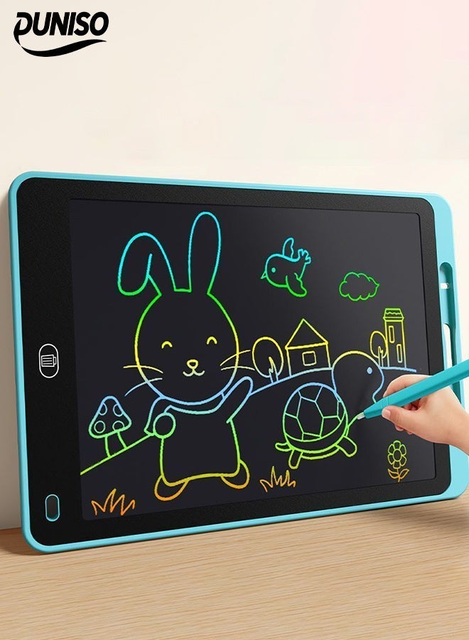 DUNISO لوحة كتابة LCD، لوحات رسم إلكترونية قابلة للمسح وإعادة الاستخدام مع قلم احترافي، لوحة رسم ملونة للأطفال، آمنة، صديقة للعين، خفيفة الوزن، للأولاد والبنات للرسم، الطلاء، الكتابة، الملاحظات، 15 بوصة - Image 1