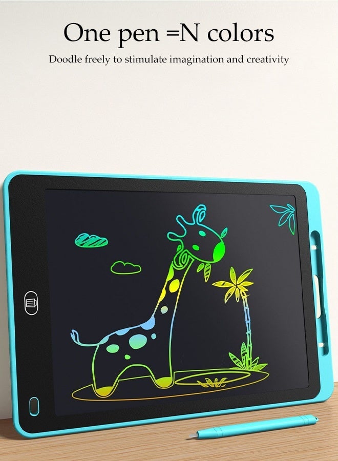 DUNISO لوحة كتابة LCD، لوحات رسم إلكترونية قابلة للمسح وإعادة الاستخدام مع قلم احترافي، لوحة رسم ملونة للأطفال، آمنة، صديقة للعين، خفيفة الوزن، للأولاد والبنات للرسم، الطلاء، الكتابة، الملاحظات، 15 بوصة - Image 5