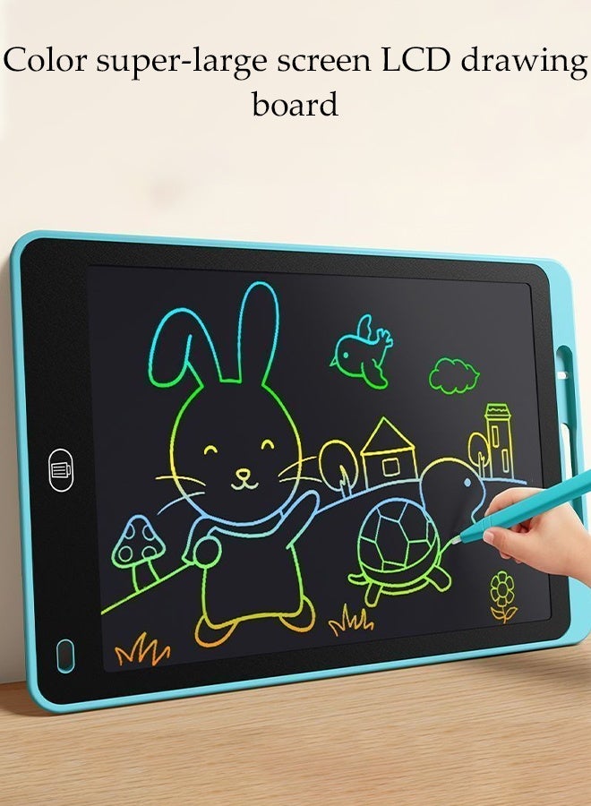 DUNISO لوحة كتابة LCD، لوحات رسم إلكترونية قابلة للمسح وإعادة الاستخدام مع قلم احترافي، لوحة رسم ملونة للأطفال، آمنة، صديقة للعين، خفيفة الوزن، للأولاد والبنات للرسم، الطلاء، الكتابة، الملاحظات، 15 بوصة - Image 4