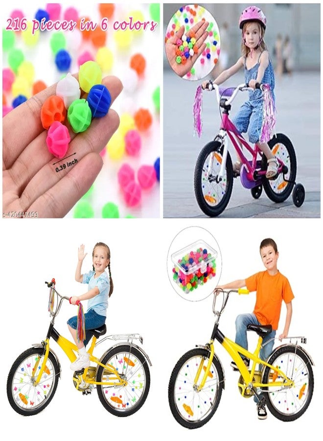 CYIDER 250 Pcs Multi-Color Plastic Bicycle Spoke Beads - Wheel Spoke Clip Decorations,Cycle moti Beads - Image 2
