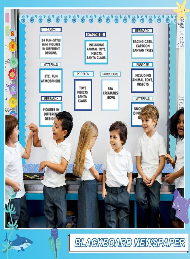 Fuyoooo Science Fair Board Supplies, 60 Scalloped Borders, 24 Subtitles for Presentation Board, 6 Science Fair Titles for Classroom Bulletin Boards - Image 4