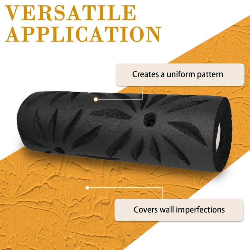 Neowah Poinsettia Style Pattern Drywall Texture Roller, 9-inch, Paint Roller for Walls and Ceilings - Image 4