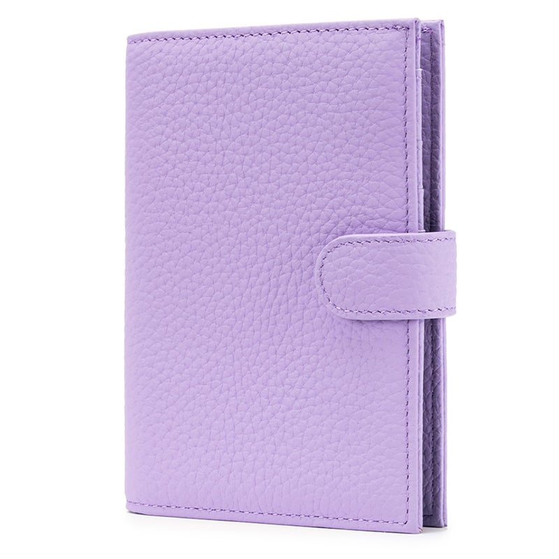 Karmiir RFID Passport Holder Travel Wallet for Women Leather Passport Cover Wallet with Card Holders SIM SlotsZippered Coins Pocket and Cash Slot Slim Compact Travel Wallet Taro Purple - Image 2