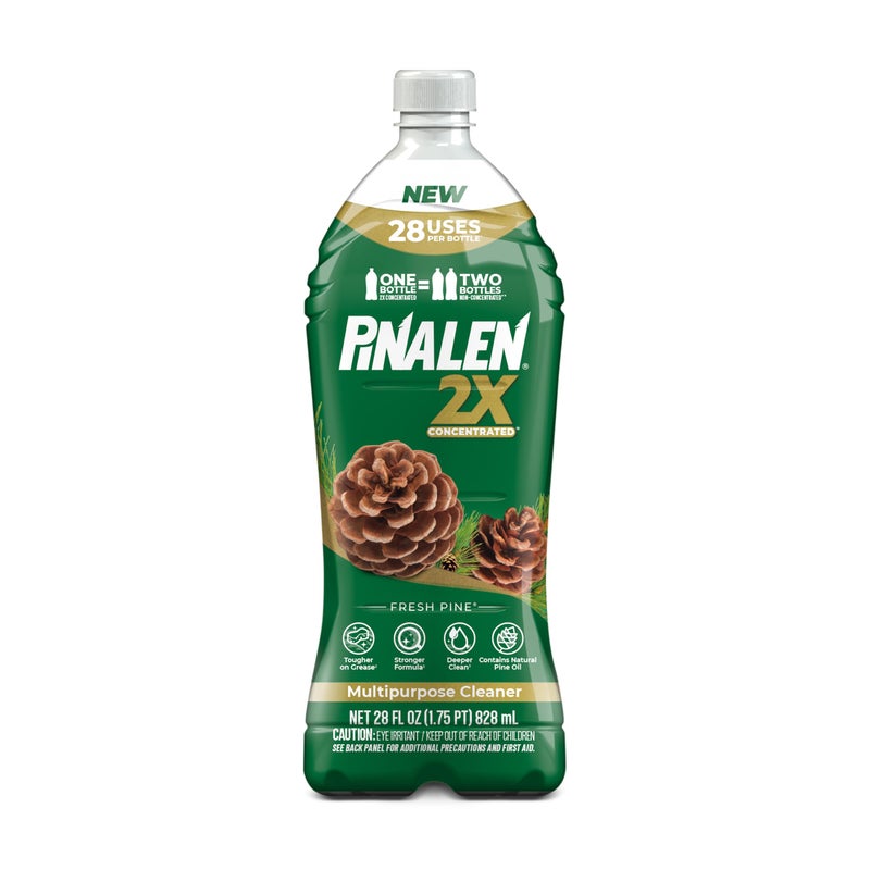 PINALEN منظف متعدد الاستخدامات مركز PINALEN 2X - برائحة الصنوبر المنعشة - 28 أونصة سائلة - منظف لجميع الأغراض للمطبخ، الحمام، الغسيل، الأرضيات والهواء الطلق - Image 1