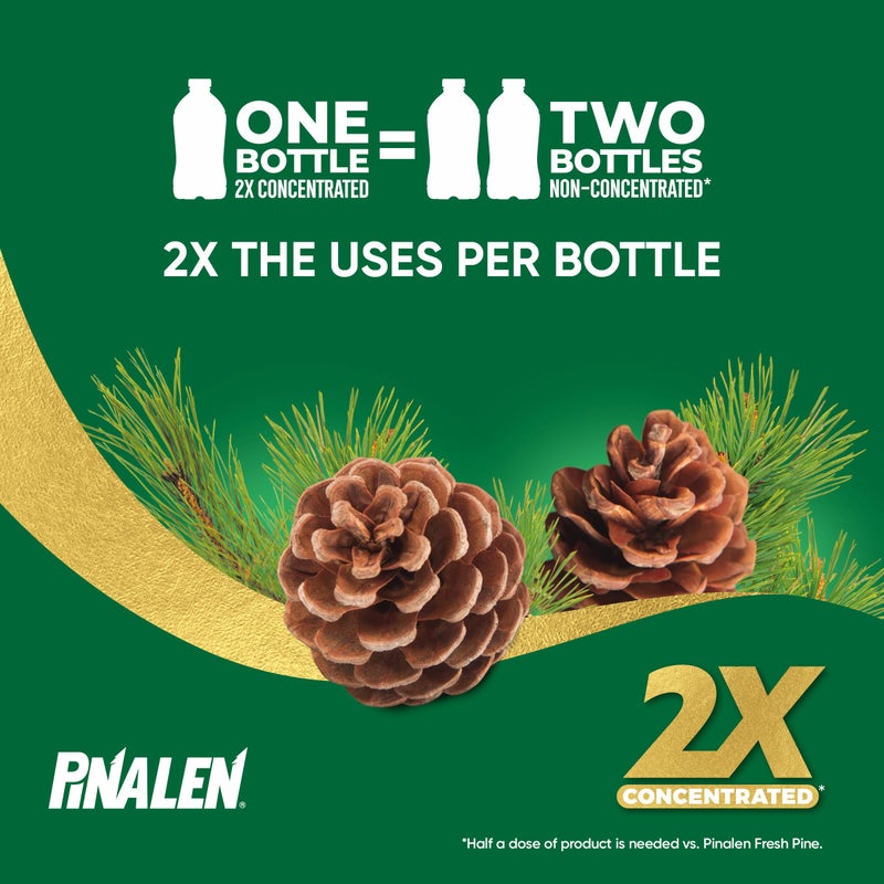 PINALEN منظف متعدد الاستخدامات مركز PINALEN 2X - برائحة الصنوبر المنعشة - 28 أونصة سائلة - منظف لجميع الأغراض للمطبخ، الحمام، الغسيل، الأرضيات والهواء الطلق - Image 3