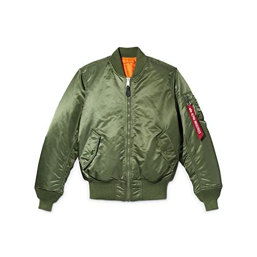 Alpha Industries MA-1 Bomber Flight Jacket - Fighter Pilot Flight Jacket - Sage, 2XS - Image 3