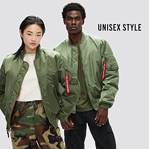 Alpha Industries MA-1 Bomber Flight Jacket - Fighter Pilot Flight Jacket - Sage, 2XS - Image 4