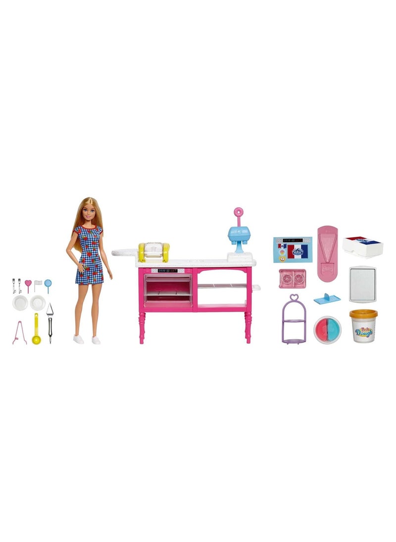 Mattel Barbie In Barbie Doll and Accessories, “Malibu” Doll and 18 Pastry-Making Pieces  - Image 1