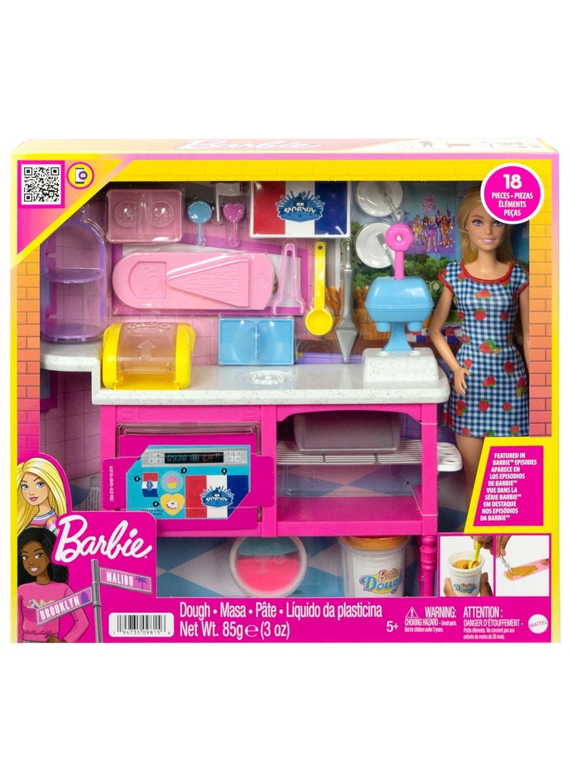 Mattel Barbie In Barbie Doll and Accessories, “Malibu” Doll and 18 Pastry-Making Pieces  - Image 2