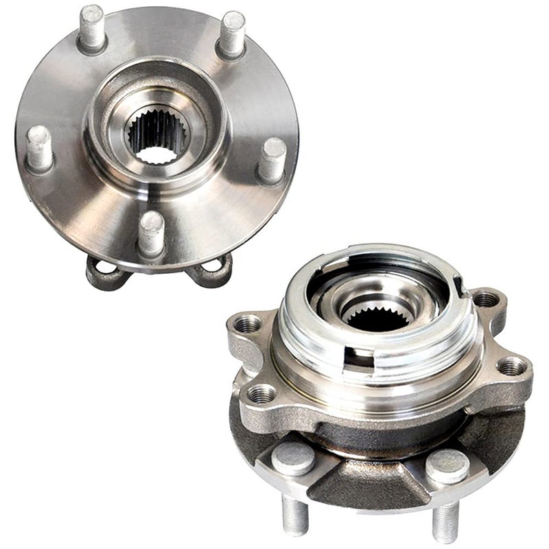 مجموعة محامل العجلات الأمامية MAYASAF HA590125x2 2 حزمة AWD فقط مع ABS 5 مسامير تناسب نماذج إنفينيتي AWD المختارة EX35 G35 M35 G37 FX45 FX50 2 حزمة