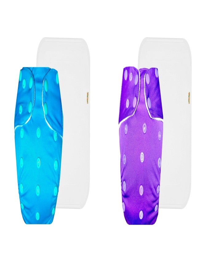 حفاضات قماشية فاخرة من دمبلدو مع حشوة قطنية (عبوة من قطعتين) | ملائمة محكمة | وسادة ماصة بست طبقات | أزرار كبس قابلة للتعديل | مصممة من قبل الأمهات | من 3 أشهر إلى 3 سنوات | للجنسين