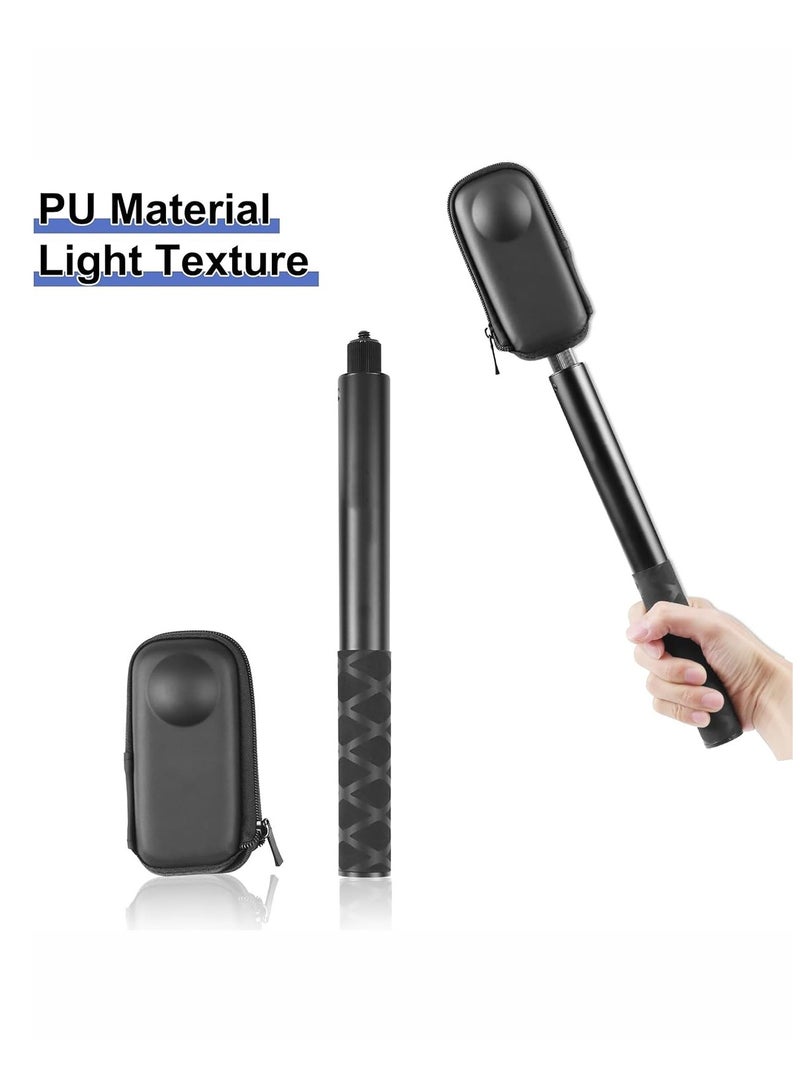 Camera Carrying Case For Insta360 X4, Portable Storage Bag fits Selfie Stick Tripod, Lens Case Protection Travel Storage Bag with Zipper Design for Insta360 X4 Accessories - Image 5