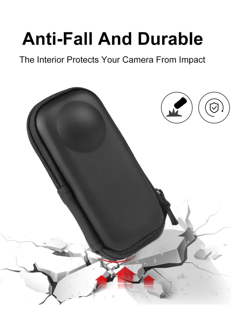 Camera Carrying Case For Insta360 X4, Portable Storage Bag fits Selfie Stick Tripod, Lens Case Protection Travel Storage Bag with Zipper Design for Insta360 X4 Accessories - Image 3