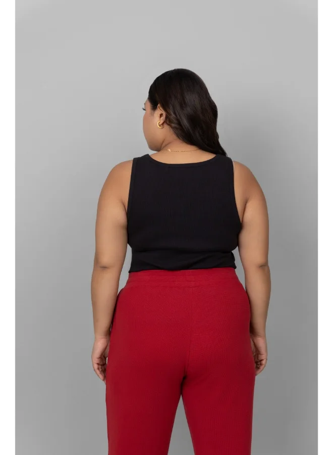 NeceSera Black Rib Jogger Set