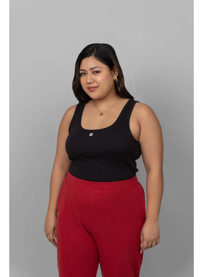 NeceSera Black Rib Jogger Set