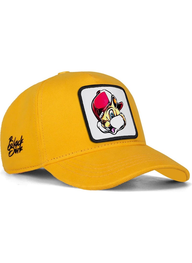 Black Börk Blackbörk V1 Baseball Kids Squirrel - 1 Yellow Kids Hat with Code Logo (Cap)  - Image 1