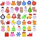 LeeHUR 50 Pcs Christmas Squishy Toys Christmas Party Favors Stocking Stuffers Xmas Gifts Kawaii Mochi Squishies Sensory Squeeze Toys for Kids Christmas Party Favors Stocking Stuffers Gifts - Image 2