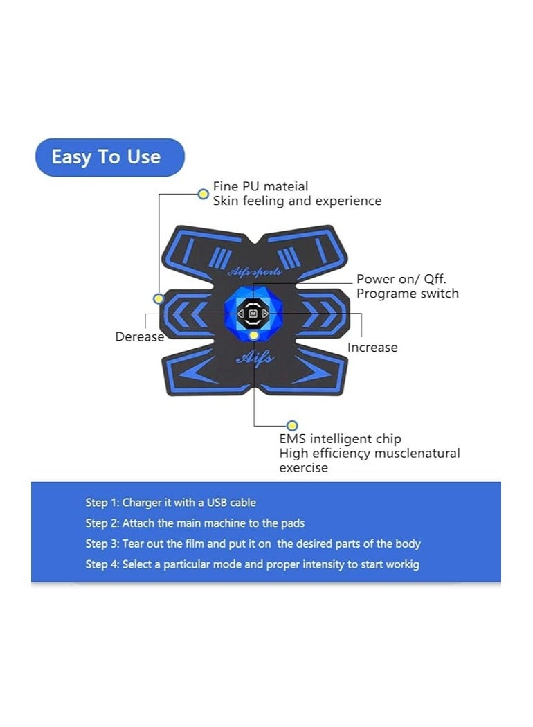 general Abs Stimulator Ab Stimulator Rechargeable Ultimate Abs Stimulator For Men Women Abdominal Exercise Abs Power Fitness Abs Power Fitness Abs Training Workout Equipment Portable - Image 5