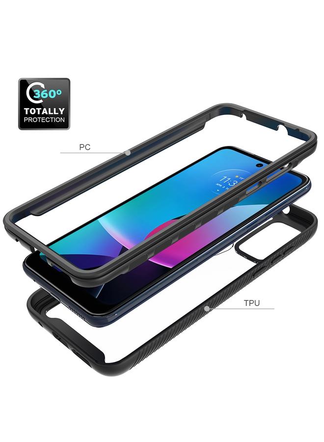 S-TOP Case For Motorola Moto G Play 2023 Starry Sky Solid Color Shockproof TPU Clear PC Phone Case - Image 5