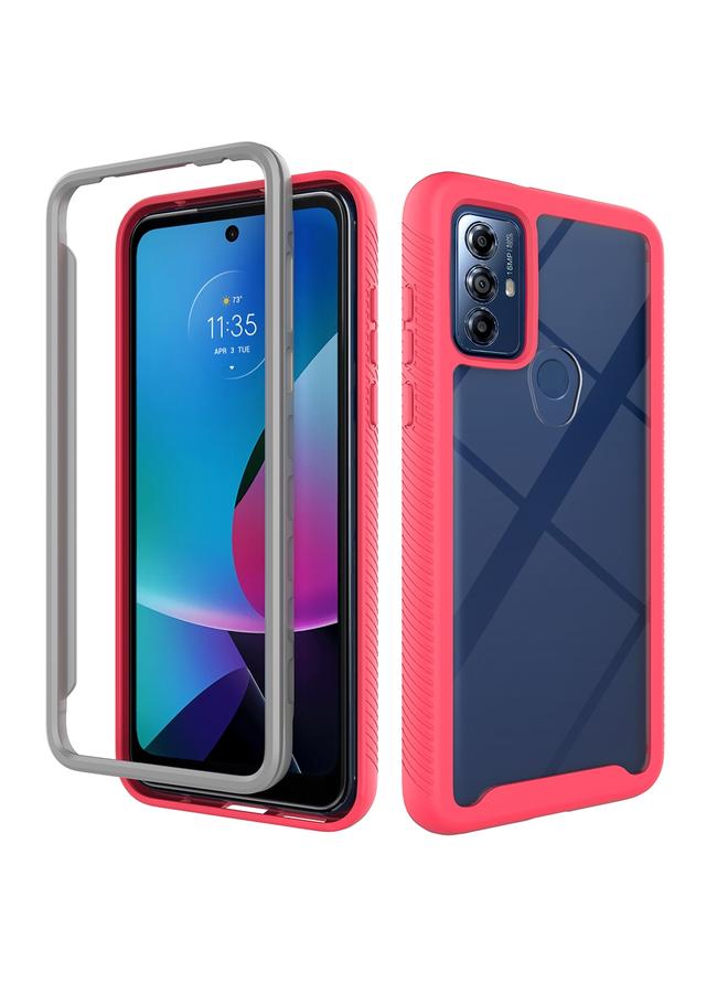 S-TOP Case For Motorola Moto G Play 2023 Starry Sky Solid Color Shockproof TPU Clear PC Phone Case - Image 1