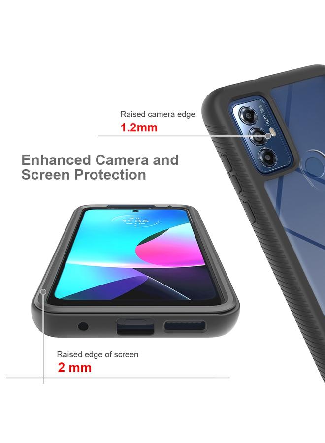 S-TOP Case For Motorola Moto G Play 2023 Starry Sky Solid Color Shockproof TPU Clear PC Phone Case - Image 4