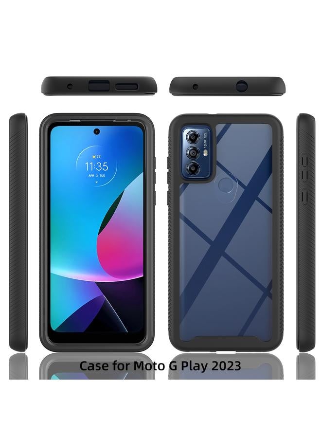 S-TOP Case For Motorola Moto G Play 2023 Starry Sky Solid Color Shockproof TPU Clear PC Phone Case - Image 2