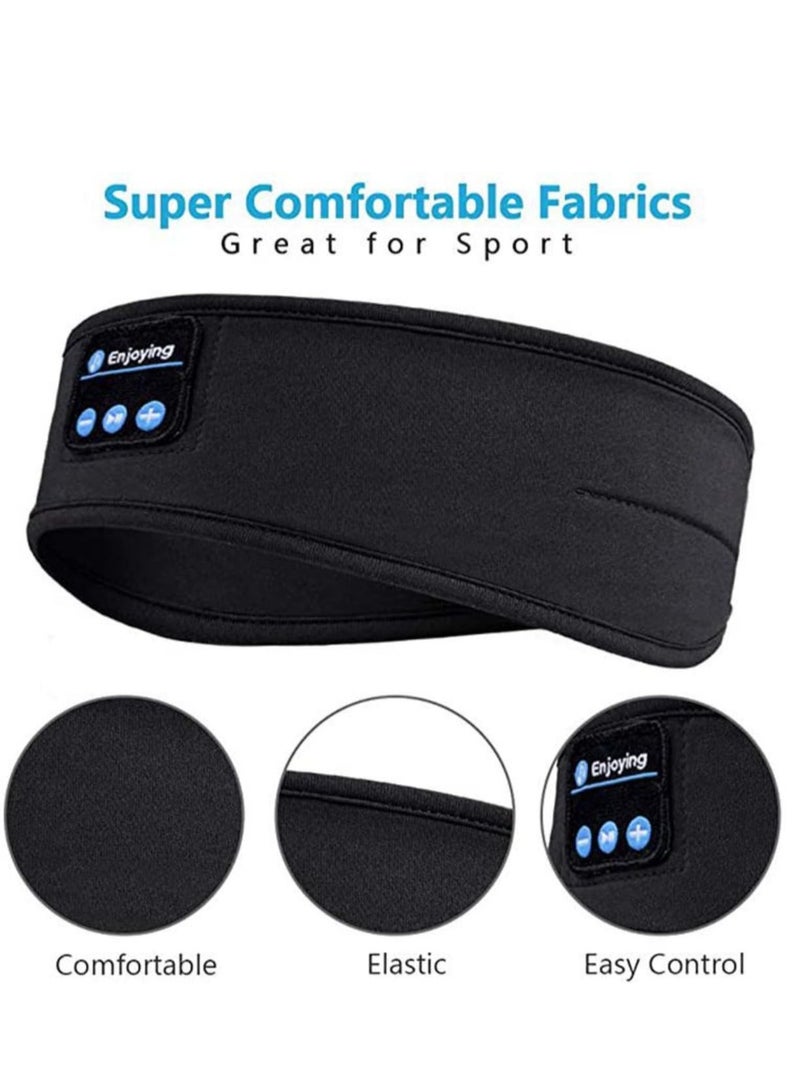 Generic Sleep-Headphones-Wireless-Bluetooth-Headband Comfy Sleeping Eye Mask Headphones Headset With Bluetooth For Comfortable Sleep and Running (Black) - Image 4