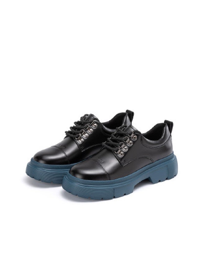 AOKANG Spring Couple's Leather Casual Shoes, Genuine Leather Comfortable Versatile Sports Leather Sneakers, Daily Fashion Simple Versatile Flats - Image 1