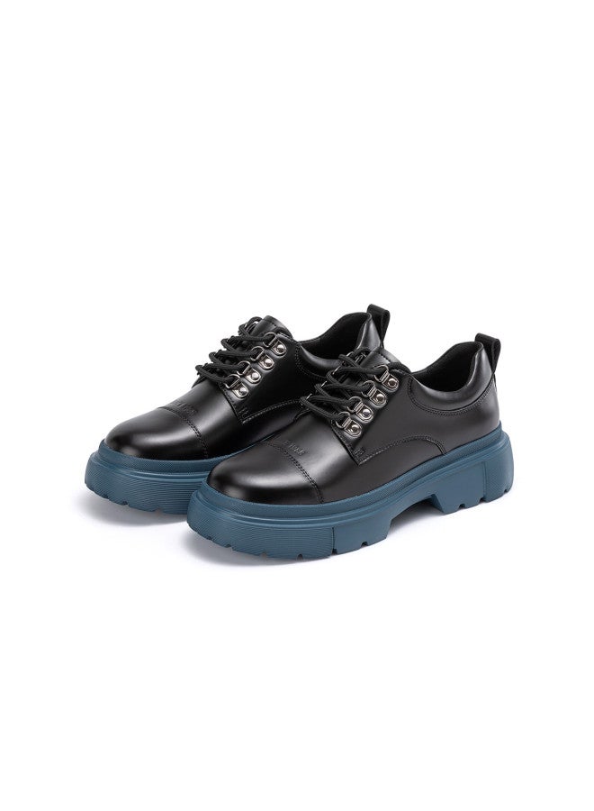 AOKANG Spring Couple's Leather Casual Shoes, Genuine Leather Comfortable Versatile Sports Leather Sneakers, Daily Fashion Simple Versatile Flats - Image 2