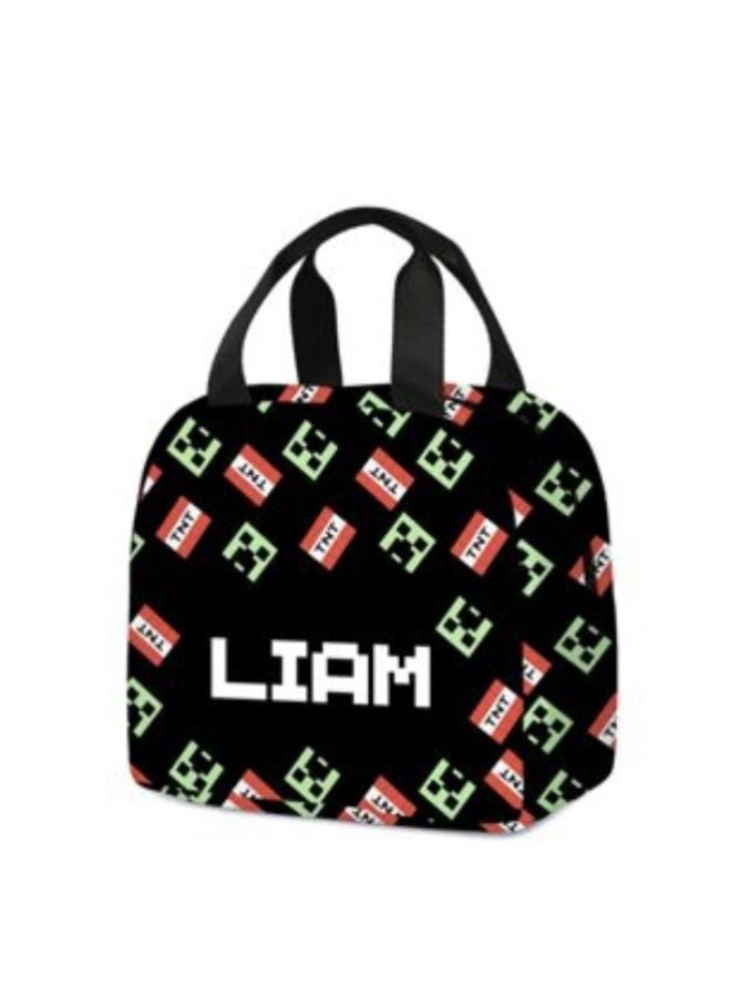 MINECRAFT Children's primary and middle school students thermal insulation aluminum film lunch bag lunch box picnic lunch box bag - Image 1