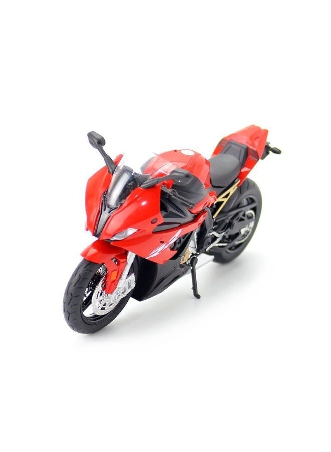 هالامودو 1:12 S1000RR سبائك دراجة نارية نموذج مع العرض قاعدة، محاكاة سبائك دراجة نارية نموذج مع الصوت والضوء، الرجوع للخلف وظيفة كول دراجة نارية لعبة، دراجة نارية مجموعة زخرفة لعبة، هدية مثالية للأطفال الأولاد الفتيات، لمجموعة وعرض، الأحمر/الأسود، 18.5*6*10.5 سم - Image 4