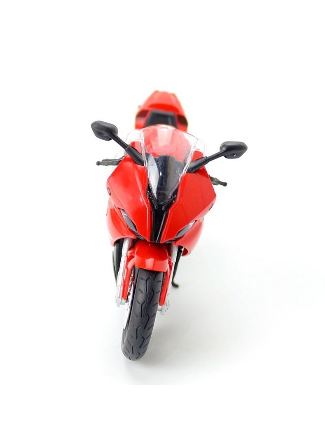 هالامودو 1:12 S1000RR سبائك دراجة نارية نموذج مع العرض قاعدة، محاكاة سبائك دراجة نارية نموذج مع الصوت والضوء، الرجوع للخلف وظيفة كول دراجة نارية لعبة، دراجة نارية مجموعة زخرفة لعبة، هدية مثالية للأطفال الأولاد الفتيات، لمجموعة وعرض، الأحمر/الأسود، 18.5*6*10.5 سم - Image 2