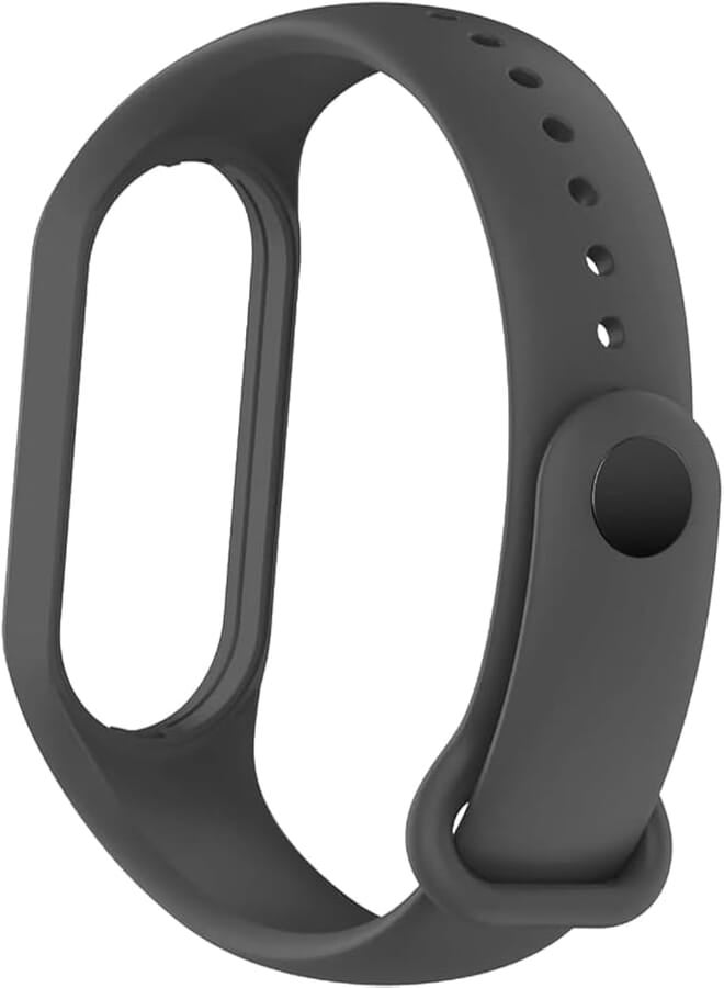 Next Next store Silicone Replacement Wristband Compatible with Xiaomi Mi Band 6 / Mi Band 5 Smart Watch (Dark Grey)