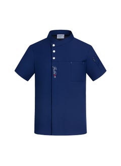 NIBEMINENT Chef Overalls Men's Short Sleeve Summer Baking Western Restaurant Catering Hotel Restaurant Kitchen Cook Clothes Breathable  - Image 1