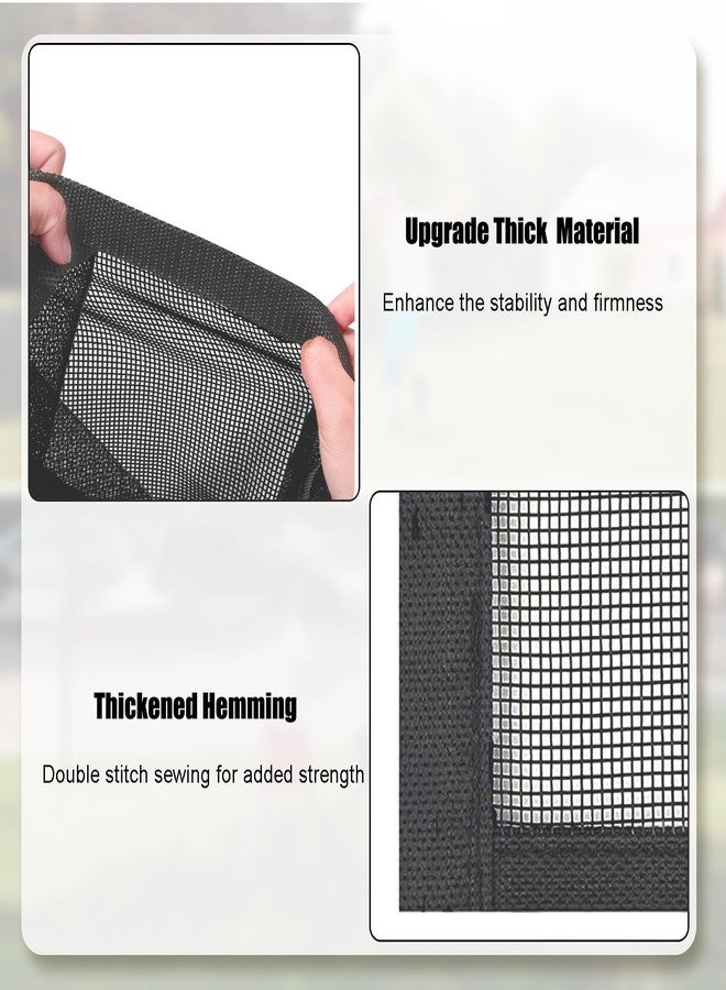 LUTICO Driveway Net for Kids Safety - LUTICO 28’ Wide 40" Tall Driveway Guard with High Visibility Reflective Tape, Driveway Net to Stop Basketballs from Rolling into Street, Easy to Install（Ebony） - Image 3