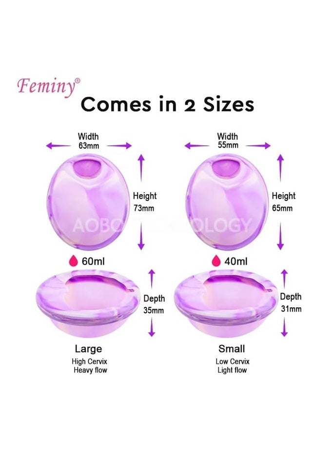 Feminy - Feminy Menstrual Cup With Silicone Sterilizer Cup Or Cup Holder - Image 1