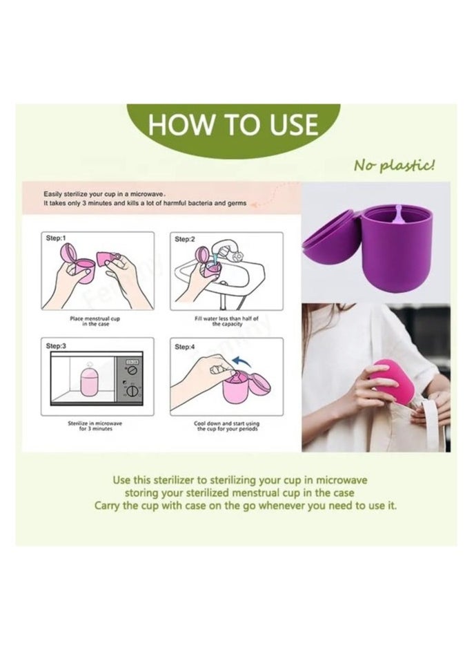 Feminy - Feminy Menstrual Cup With Silicone Sterilizer Cup Or Cup Holder - Image 1