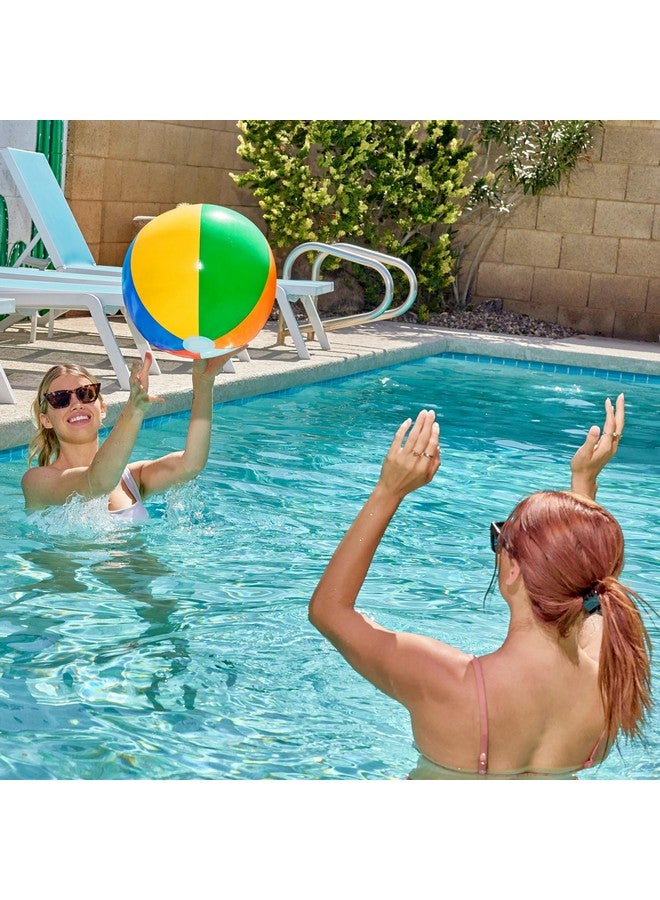JOYIN 2-Pack 20" Beach Balls - Pool Toys Large Inflatable Beach Ball Swimming Pool Water Games, Classic Rainbow Color Beachball Luau Birthday Decorations Party Supplies Party Favors Gifts - Image 2