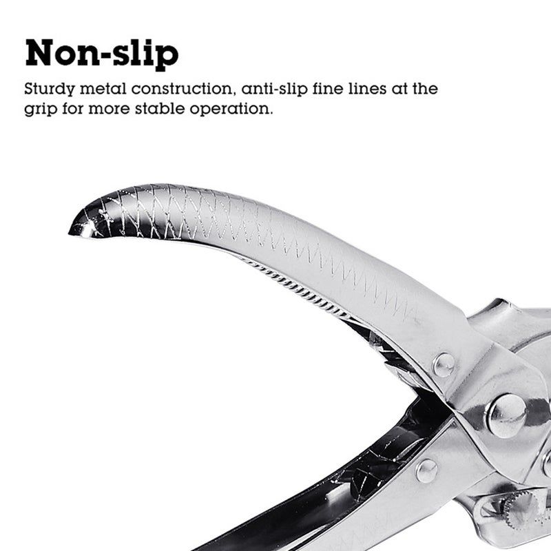 Eyelet Hole Punch Pliers Multi-function Hole Puncher with 100pcs Metal Eyelets Manual Puncher Press Tool Grommets Machine Grommet Eyelet Hole Opening Tool for Leather Clothes Belt - Image 3