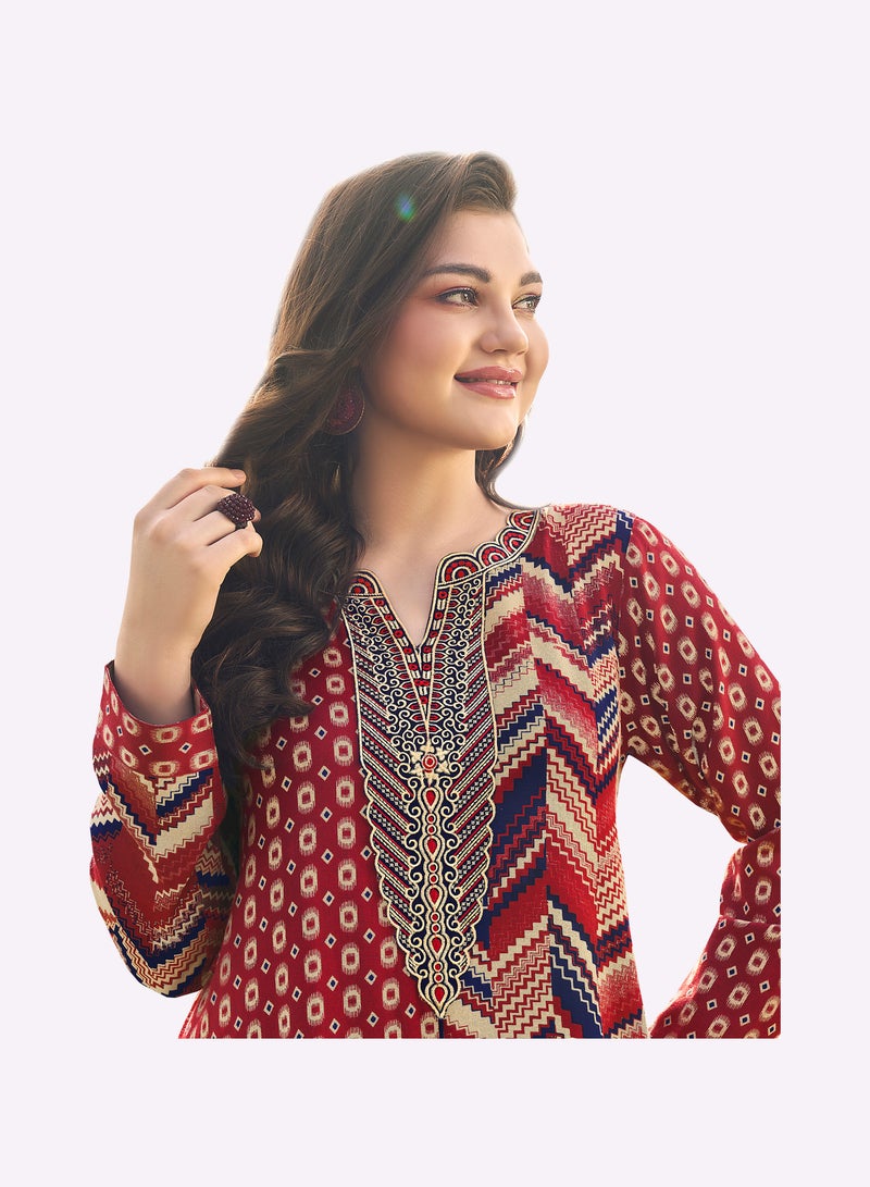 Sara Arabia Sara Arabia Dual Pattern Jalabiya  - Image 2