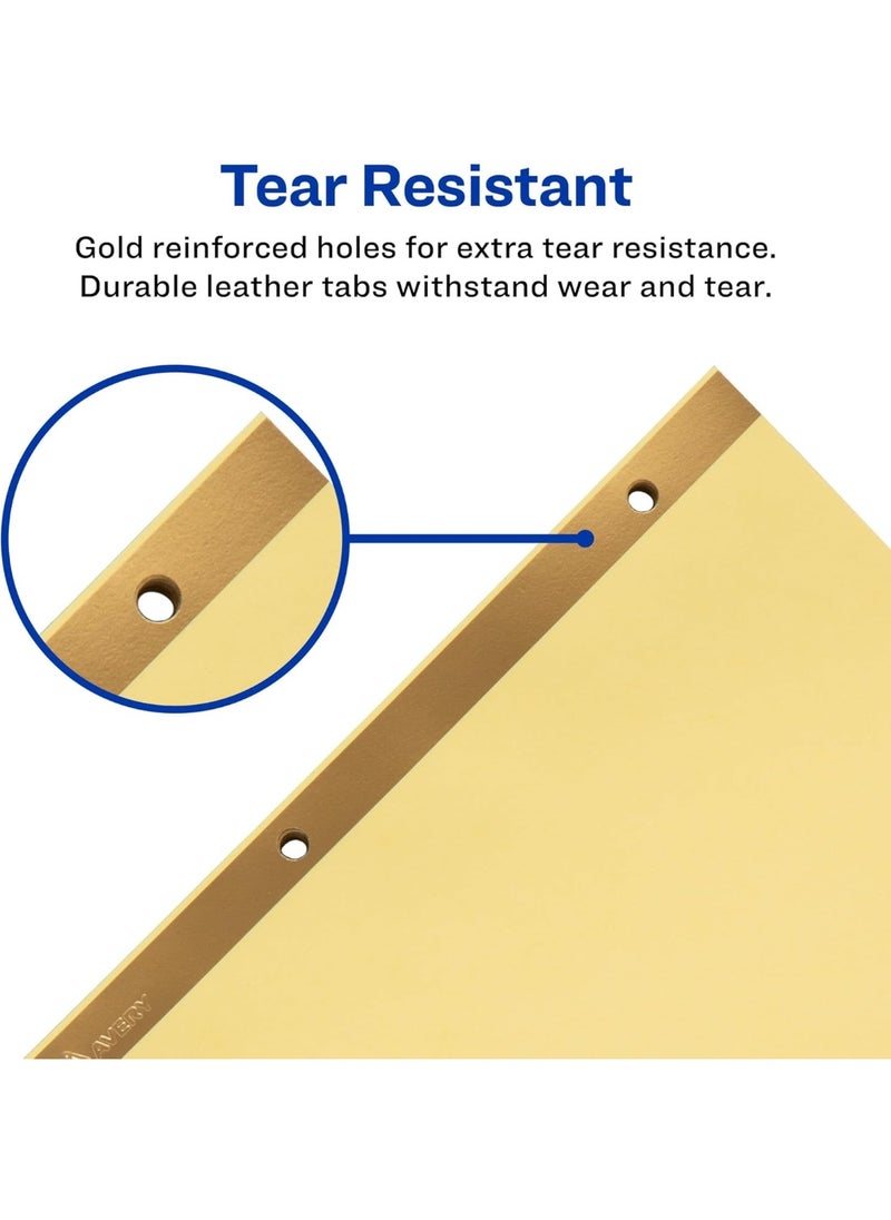 AVERY Avery Gold Reinforced Leather Tab Dividers, 31-Tab, 1-31, Letter Size, Black, 31 per Set (11352)  - Image 4