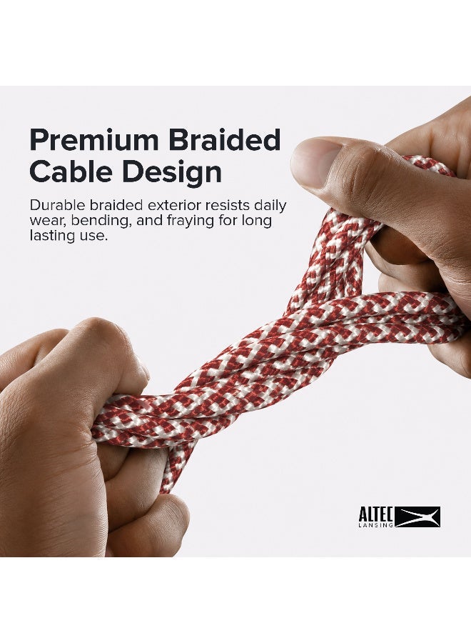 Altec Lansing 60W USB C to USB C Braided Cable [1.2M/4ft], Fast Charging Cord Compatible with iPhone 17 16 15 Pro Max, Samsung Galaxy S26 S25 S24, iPad Pro, MacBook Air, Pixel - Black - Image 5